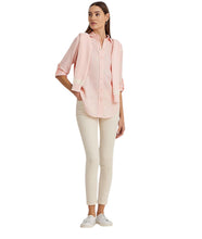 Load image into Gallery viewer, Lauren Ralph Lauren Linen Shirt Pink Opal Size XL
