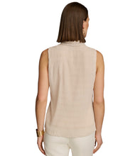 Load image into Gallery viewer, Donna Karan New York Women&#39;s Faux-Wrap Sleeveless Top Sand M
