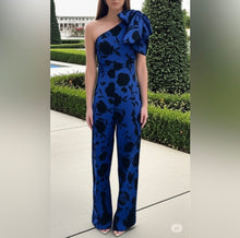 Load image into Gallery viewer, Kate Spade Women Size 4 Floral One Shoulder Linen Blend Jumpsuit
