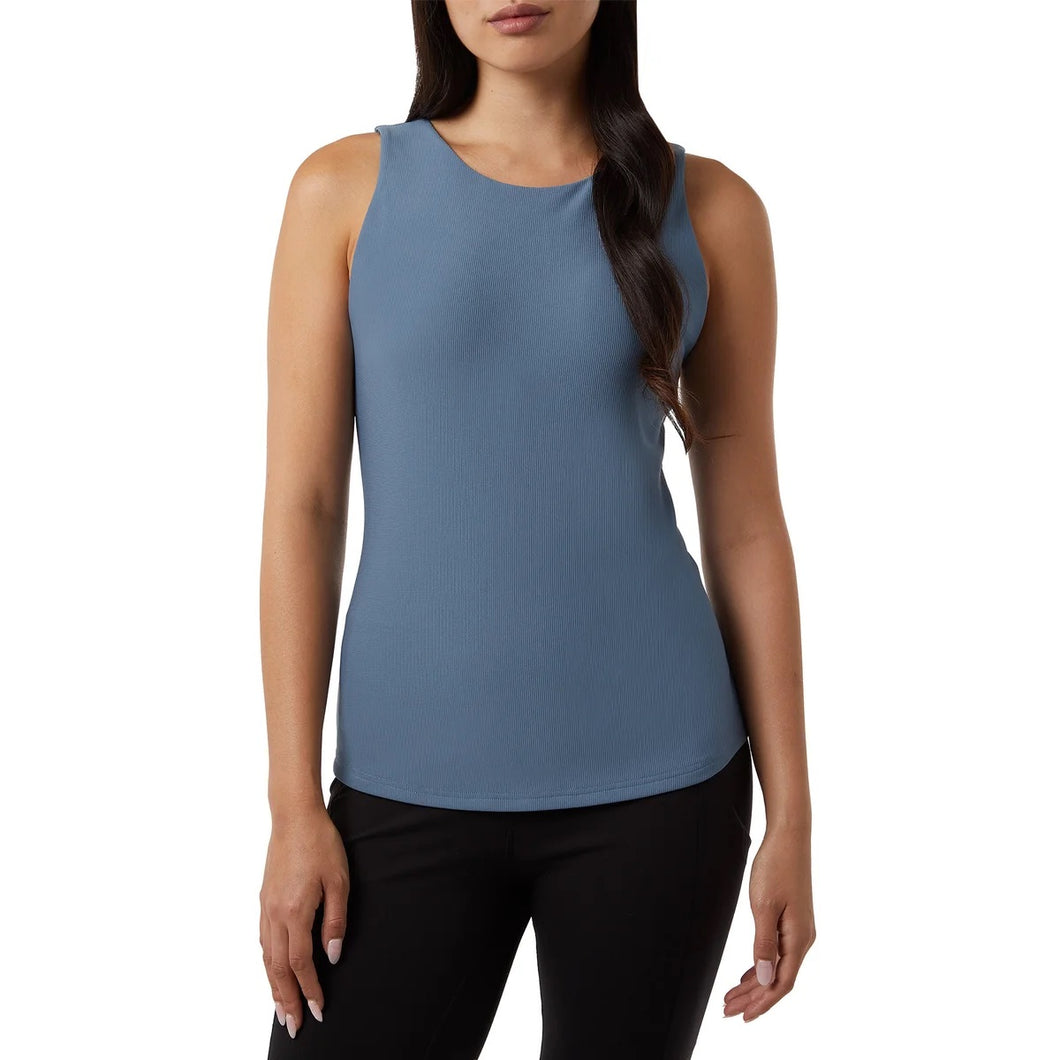 32 Degrees Women's Tank with Built in Bra Blue M