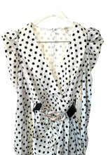 Load image into Gallery viewer, Rosevelvet Polka Dot Ruffle Dress with Belt Midi Dress M
