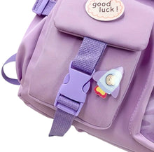 Load image into Gallery viewer, AD Travel Backpack, Multi-Pocket Waterproof College School Bag Lavender
