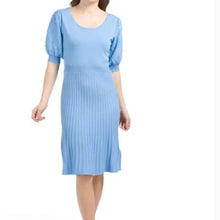 Load image into Gallery viewer, Nanette by Nanette Lepore Blue Pearl Sleeve Knit Dress L
