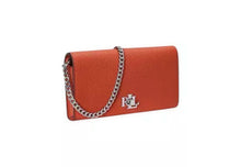 Load image into Gallery viewer, Lauren Ralph Lauren Pebbled Leather Xbody Turn-Lock Tech Case Rust Orange
