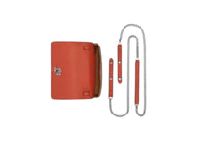 Load image into Gallery viewer, Lauren Ralph Lauren Pebbled Leather Xbody Turn-Lock Tech Case Rust Orange
