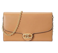 Load image into Gallery viewer, Lauren Ralph Lauren Leather Medium Adair Wallet Crossbody Summer Buff
