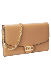 Load image into Gallery viewer, Lauren Ralph Lauren Leather Medium Adair Wallet Crossbody Summer Buff
