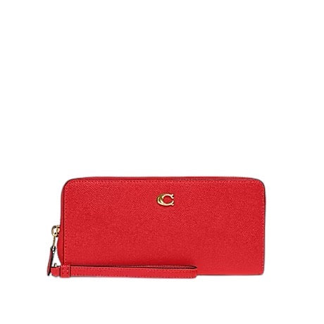 Coach Continental Wallet (C7184) Brass/Sport Red