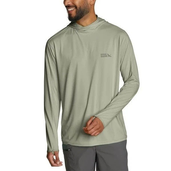 Eddie Bauer Men's Performance Solarfoil Hoodie UPF 50+, Green M