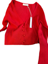 Load image into Gallery viewer, One Grey Day Lala Cardigan Red Small
