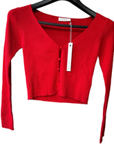 Load image into Gallery viewer, One Grey Day Lala Cardigan Red Small
