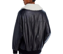Load image into Gallery viewer, 4TH &amp; RECKLESS sold by BHFO O Benson Womens Faux Fur Trim Heavy Bomber BK S
