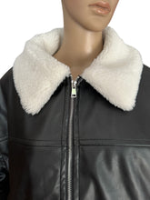 Load image into Gallery viewer, 4TH &amp; RECKLESS sold by BHFO O Benson Womens Faux Fur Trim Heavy Bomber BK M
