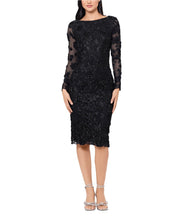 Load image into Gallery viewer, AQUA Long Sleeve Embroidered Dress - 100% Exclusive Black 4
