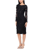 Load image into Gallery viewer, AQUA Long Sleeve Embroidered Dress - 100% Exclusive Black 4
