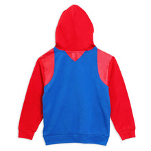 Load image into Gallery viewer, Boys 8-20 Nintendo Super Mario Bros Overall Zip Hoodie Blue/Red L=14/16
