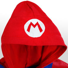 Load image into Gallery viewer, Boys 8-20 Nintendo Super Mario Bros Overall Zip Hoodie Blue/Red L=14/16

