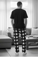 Load image into Gallery viewer, Brooklyn Cloth paid pajama pants Black &amp; White M
