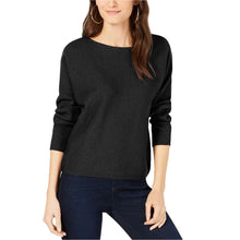 Load image into Gallery viewer, INC International Concepts Womens Modern Dolman Pullover Sweater Deep Black S
