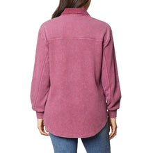 Load image into Gallery viewer, From Free People Briggs Women&#39;s Button Front Waffle Shirt Dark Pink M
