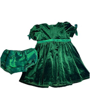 Load image into Gallery viewer, Rare Editions Dress &amp; Bloomer 2-Piece Set Holiday Outfit Girl 6-9 Mo Hunter
