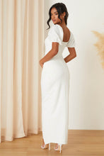 Load image into Gallery viewer, NWOT Lulus Bridal No Greater Love White Puff Sleeve Maxi Dress M
