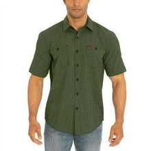 Load image into Gallery viewer, Orvis Men's UPF 30+ Lightweight Woven Short Sleeve Tech Shirt, Green M
