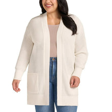 Load image into Gallery viewer, Max and Mia Women's Open Front Long Sleeve Cardigan Sweater Ivory S

