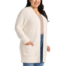 Load image into Gallery viewer, Max and Mia Women's Open Front Long Sleeve Cardigan Sweater Ivory S

