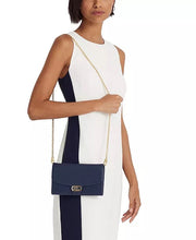 Load image into Gallery viewer, LAUREN RALPH LAUREN Leather Medium Adair Crossbody French Navy
