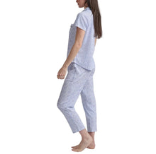 Load image into Gallery viewer, Karen Neuburger Women's Notch Collar 2-piece PJ Set Blue M
