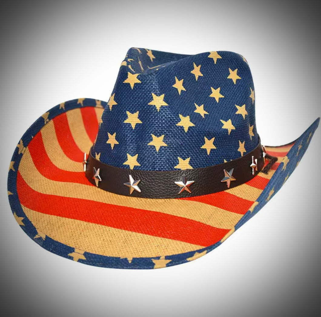 Andrea's Deals Sunshade American Flag Cowboy Hat