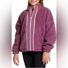 Load image into Gallery viewer, DSG Girls' Cozy Fleece Rose Coffee Full Zip Jacket Size XL
