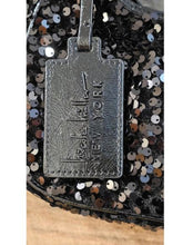 Load image into Gallery viewer, Nicole Miller Black Sequin Shoulder Bag Purse Formal Dressy Date
