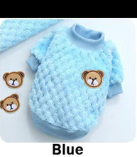 Load image into Gallery viewer, Andrea’s Deals Bear Fleece Sweater Blue Small
