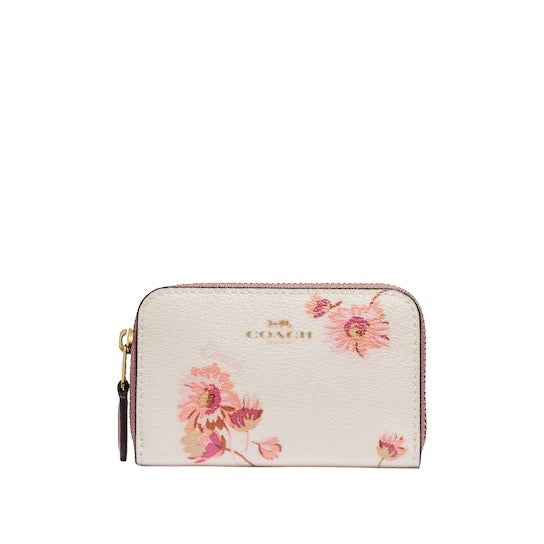 Coach Zip Around Coin Case With Multi Floral Print