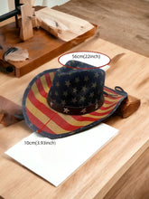 Load image into Gallery viewer, Andrea&#39;s Deals Sunshade American Flag Cowboy Hat
