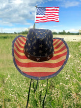 Load image into Gallery viewer, Andrea&#39;s Deals Sunshade American Flag Cowboy Hat
