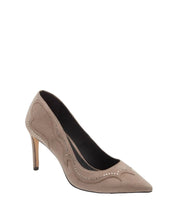 Load image into Gallery viewer, AllSaints Zehra Studded Pump in Taupe Suede 9
