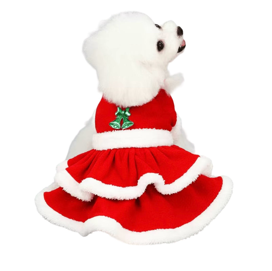 Andrea’s Deals Christmas Plush Dog Dress M