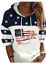 Load image into Gallery viewer, Copy of Andrea’s Deals Flag Print Drawstring Hoodie Large
