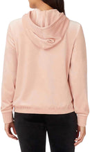 Load image into Gallery viewer, Fila Womens Velour Quarter Zip Hoodie Misty Rose Small
