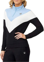 Load image into Gallery viewer, Fila Women&#39;s Ekanta 1/4 Zip: Black, Pale Blue, White L
