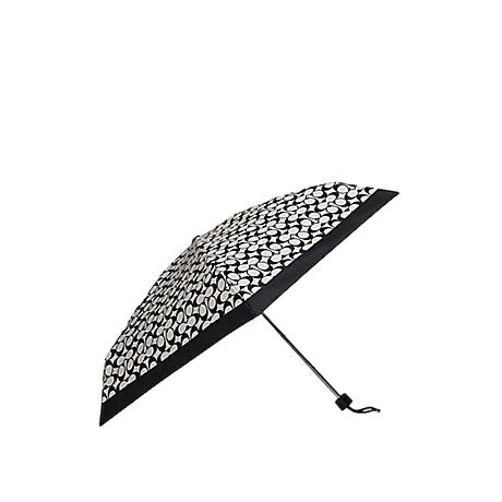 Coach Signature Mini Umbrella (COACH CP500) SILVER/CHALK MULTI