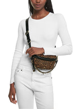 Load image into Gallery viewer, MICHAEL KORS Slater Extra-Small Leopard Print Calf Hair Sling Pack
