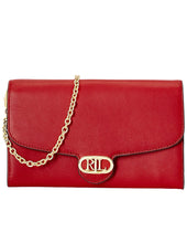 Load image into Gallery viewer, LAUREN RALPH LAUREN Leather Medium Adair Wallet Crossbody Red
