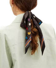 Load image into Gallery viewer, Coach Signature Love Print Silk Skinny Scarf
