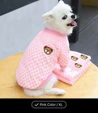 Load image into Gallery viewer, AD Warm Fleece Pet Sweater With Bear Pattern For Small And Med Dogs Pink XL
