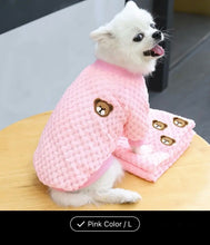 Load image into Gallery viewer, AD Warm Fleece Pet Sweater With Bear Pattern For Small And Med Dogs Pink L
