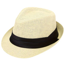 Load image into Gallery viewer, Andrea’s Deals Summer Straw Panama Hat Natural Color
